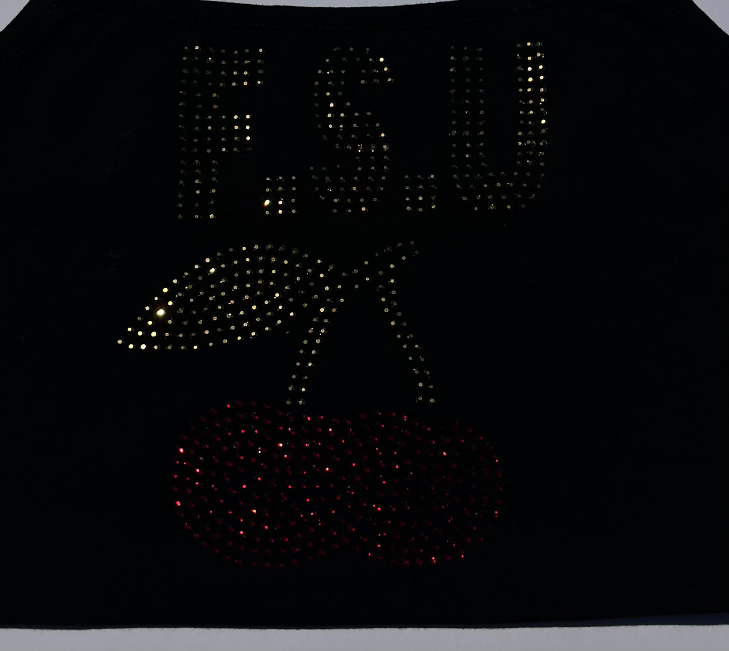 Rhinestone Cherry Fl State Cami Crop