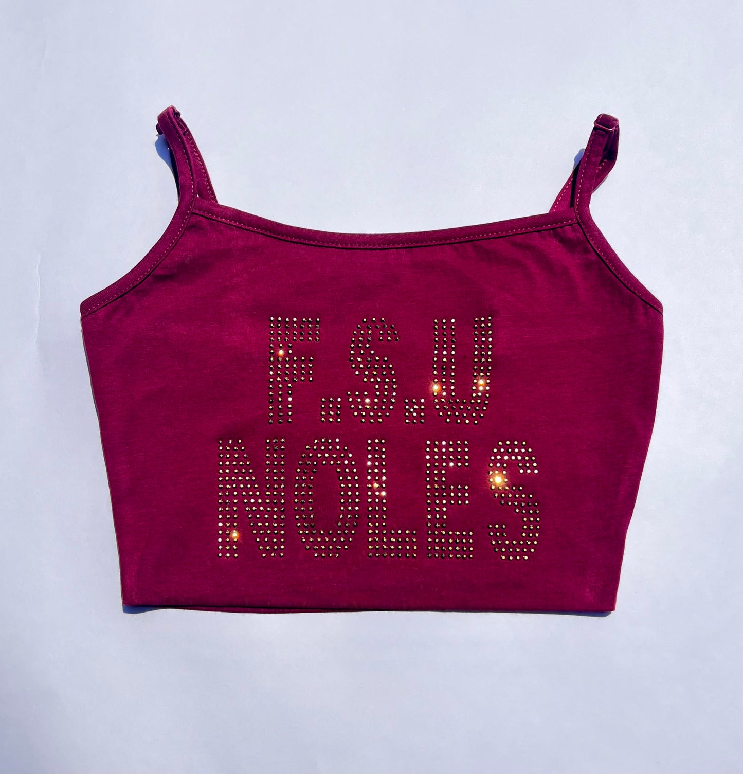 Rhinestone FL State Cami Crop