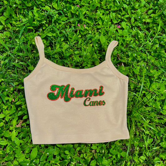 Miami Canes Cami Crop